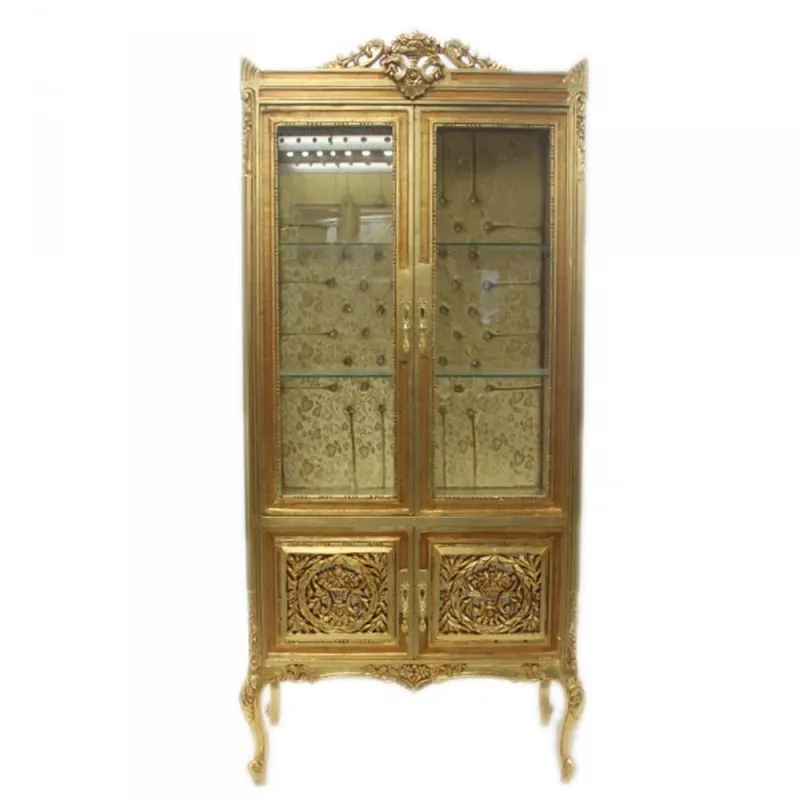 Garantierte Lieferung Casa Padrino Baroque showcase gold ModF5 - display cabinet