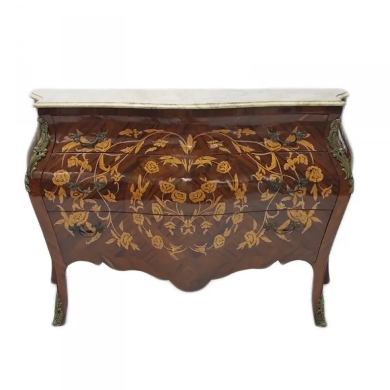 Bestpreis Casa Padrino baroque commode with marble top mahogany model