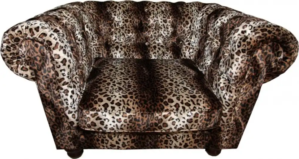 Casa Padrino Limited Edition Designer Chesterfield armchair Leopard Neue Ware
