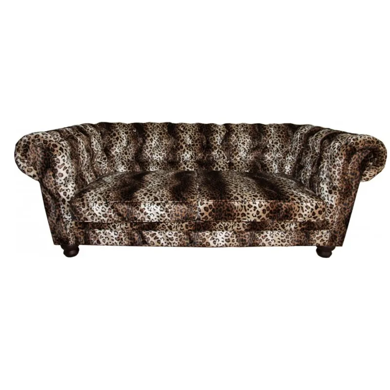 Casa Padrino Limited Edition Designer Chesterfield Sofa Leopard - Club Furniture Sichere Zahlung