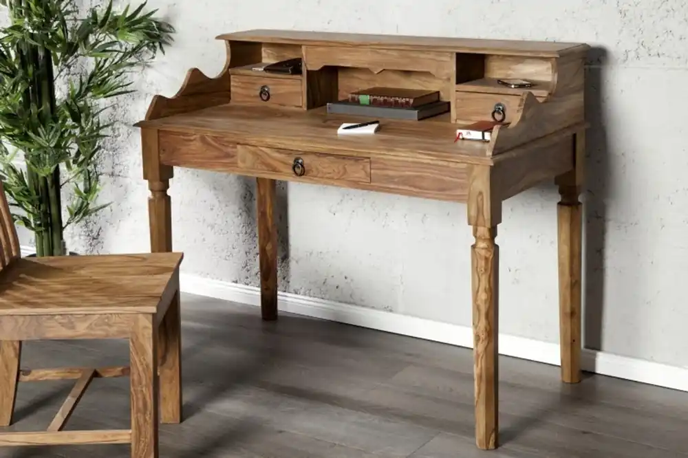 Casa Padrino Baroque secretary with precious sheesham drawer - writing desk - secretary console - luxury Neue Ware