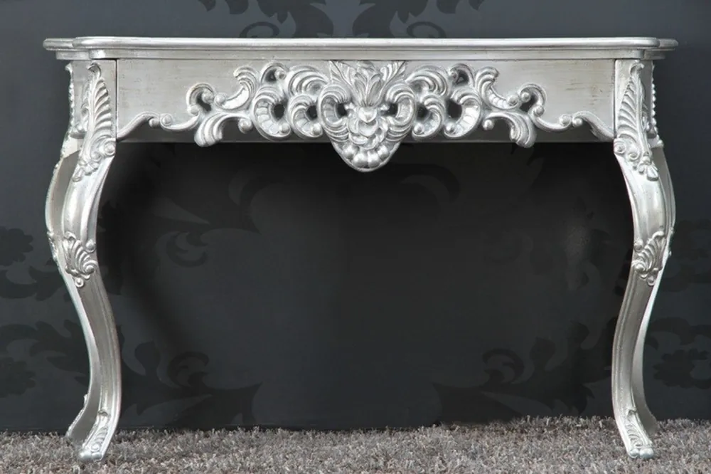 Markenprodukt Baroque Console Table Silver - Women's Desk - Secretary console