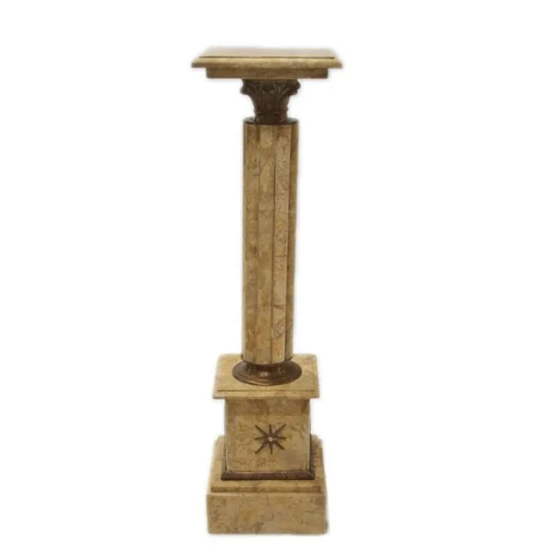 Neu Im Sortiment Marble column in the Baroque style cream Height: 100cm, Width: 30 cm Depth: 30 cm - marble column