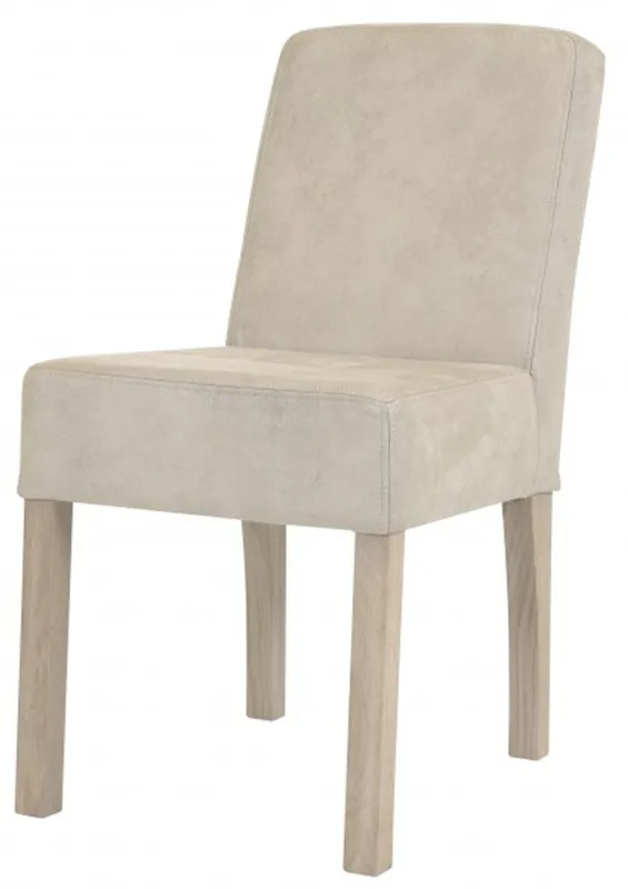 Casa Padrino designer dining room chair modef 35 Beige leather - Hotel Furniture - Beech Preisreduziert