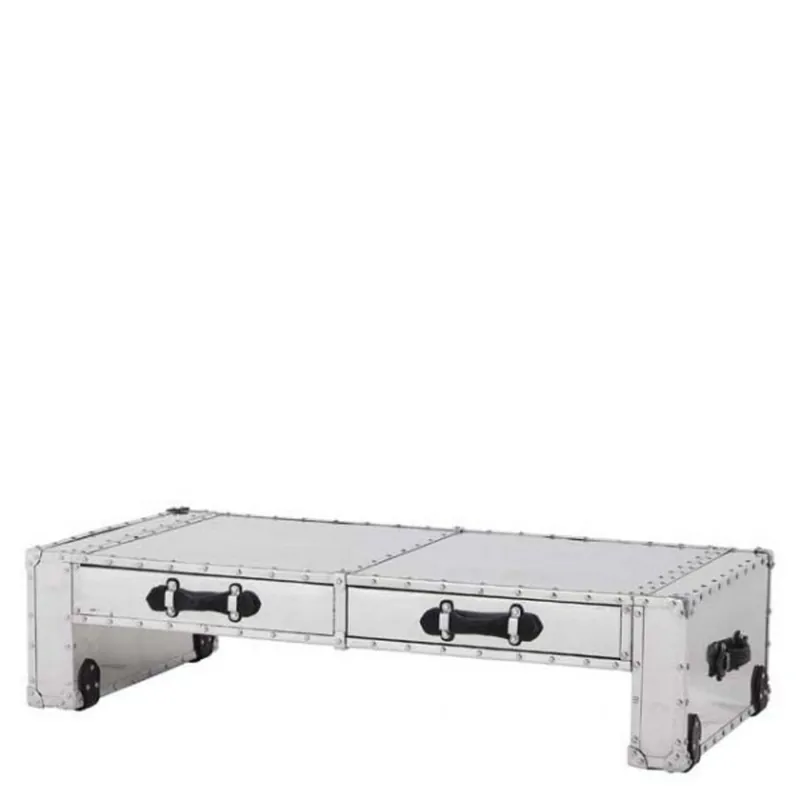 Jetzt Bestellen Casa Padrino coffee table vintage metal aluminum Mod2 - Coffee Table - Aluminum coffee table