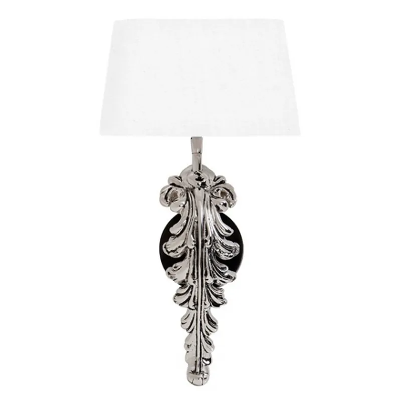 Geprüft Design wall light silver / white Height 47 cm, width 25 cm, depth 18 cm luxury quality - light bulb