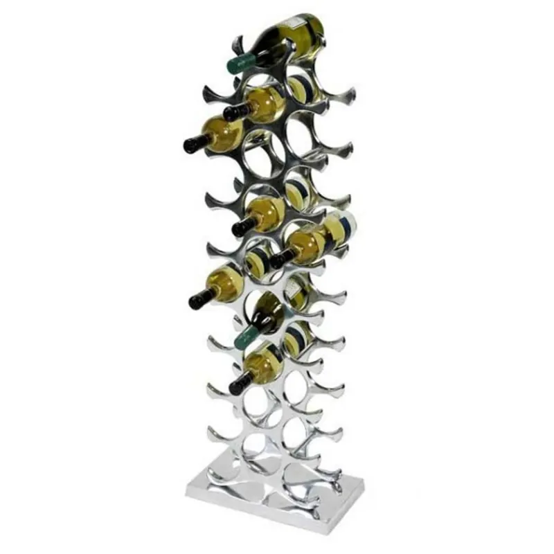 Meistverkauft Designer wine rack for 27 bottles of polished aluminum height 103cm - Wine Racks, Bottle Holders, Wine Rack