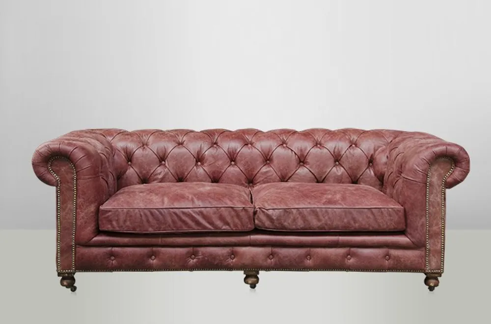 Mega-Angebot Chesterfield Leather Sofa 2.5 Seater Luxury Vintage Leather Casa Padrino Galata Red