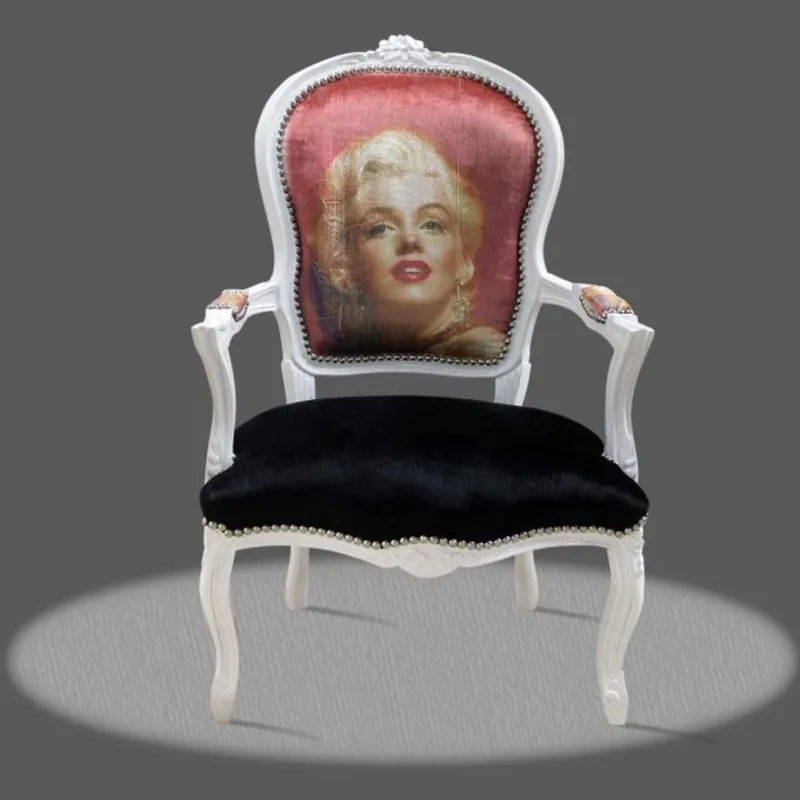 Casa Padrino Baroque Salon Chair Marilyn Monroe - Baroque Style Antique Furniture Top-Seller