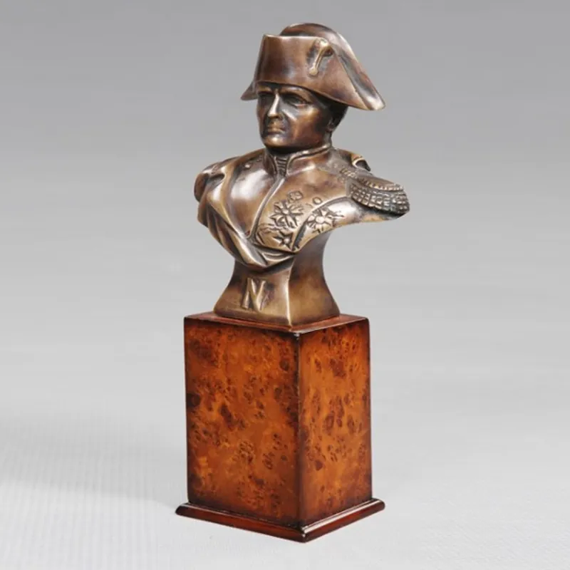 Casa Padrino luxury bronze figure of Napoleon on wooden base - bronze sculpture bust - France - Paper Weight Preisreduziert