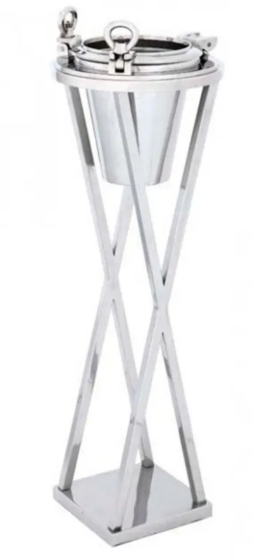 Massive Luxury wine cooler / champagne bucket with stand H 100cm W 32cm porthole from the house Casa Padrino Finale Aktion