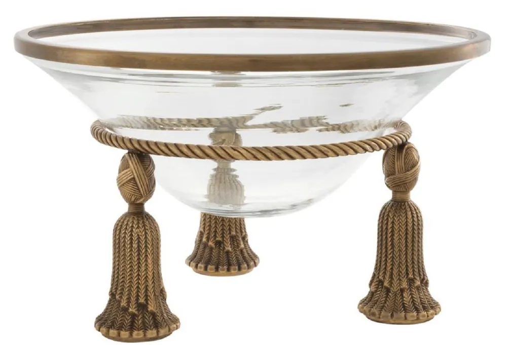 Must-Have Casa Padrino bol de luxe laiton vintage Ø 36 x H. 21 cm - Accessoires Déco pour Hôtels et Restaurants