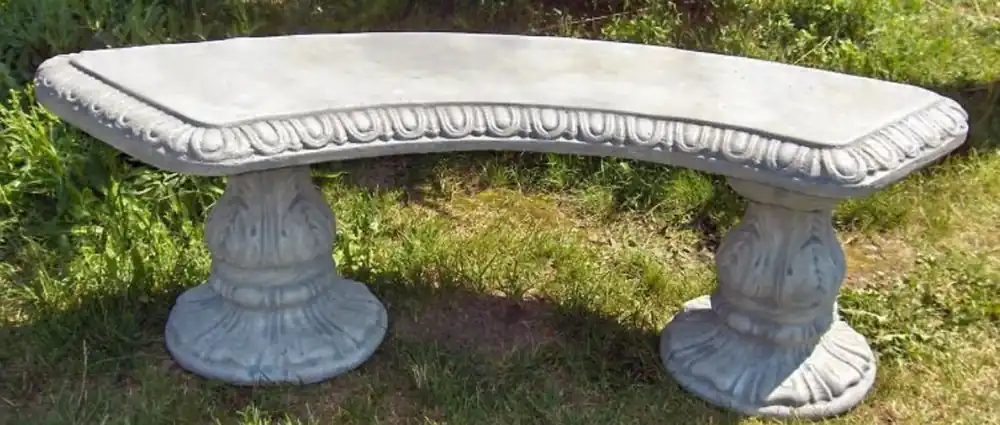 Casa Padrino Banc de Jardin / Banc de Parc Art Nouveau Gris 138 x 45 x H. 48 cm - Banc Incurvé Orné de Beaux Ornements - Mobilier de Jardin Top-Angebot