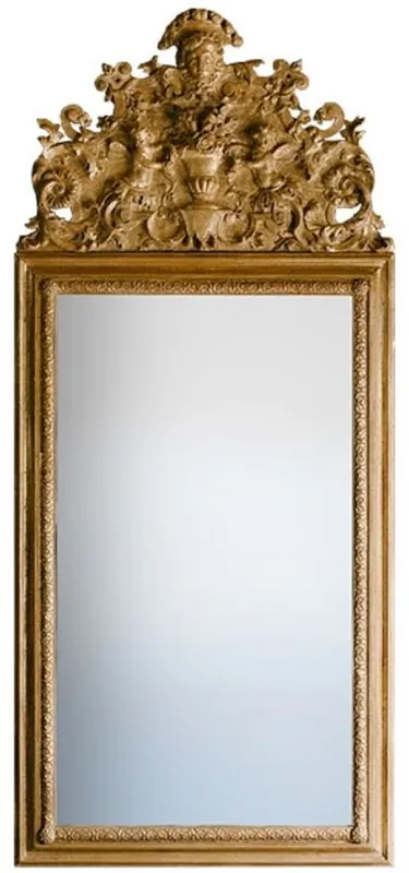 Garantierte Lieferung Casa Padrino Miroir Baroque Or 93 x H. 207 cm - Magnifique Miroir Mural Fait à la Main avec de Belles Décorations
