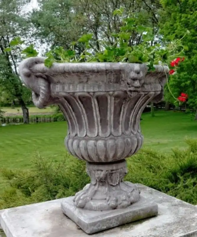 Casa Padrino Pot de Fleurs Baroque Gris Ø 73 x H. 70 cm - Magnifique Pot de Plante Rond de Style Baroque Rabatt