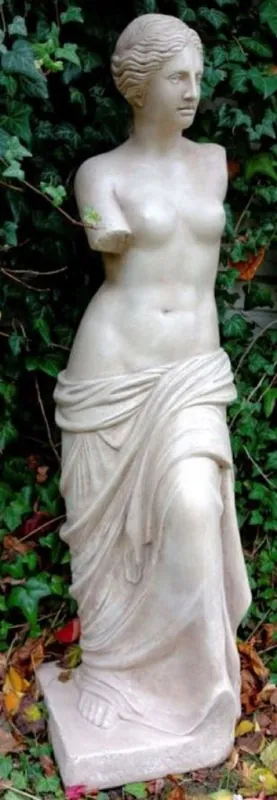 Casa Padrino Décoration de Jardin Art Nouveau Sculpture / Statue Vénus Gris H. 120 cm - Figure de Pierre Sculpture de Jardin Neuheit