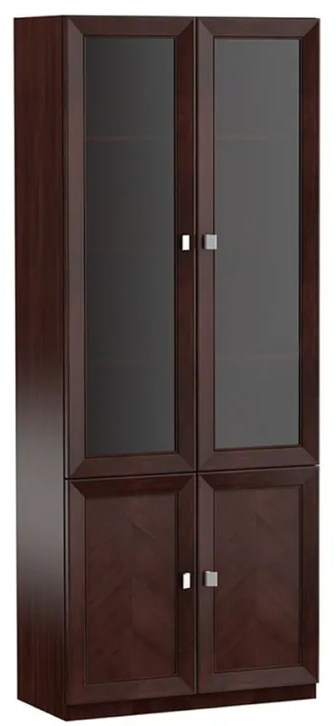 Casa Padrino armoire de salon de luxe à 4 portes brun foncé / argent 90,6 x 44,2 x H. 225,6 cm - Collection de Luxe Jetzt Kaufen