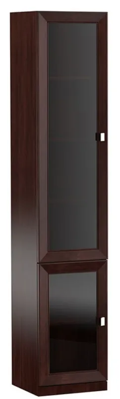 Knallerangebot Casa Padrino Armoire de Salon de Luxe avec 2 Portes en Verre Marron Foncé / Argent 45,4 x 44,2 x H. 225,6 cm - Qualité de Luxe