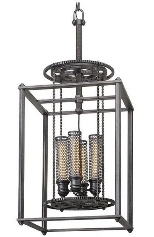 Casa Padrino lampe suspendue / lampe industrielle de luxe étain antique 41,9 x 41,9 x H. 97,2 cm - Collection de Luxe Saisonangebot