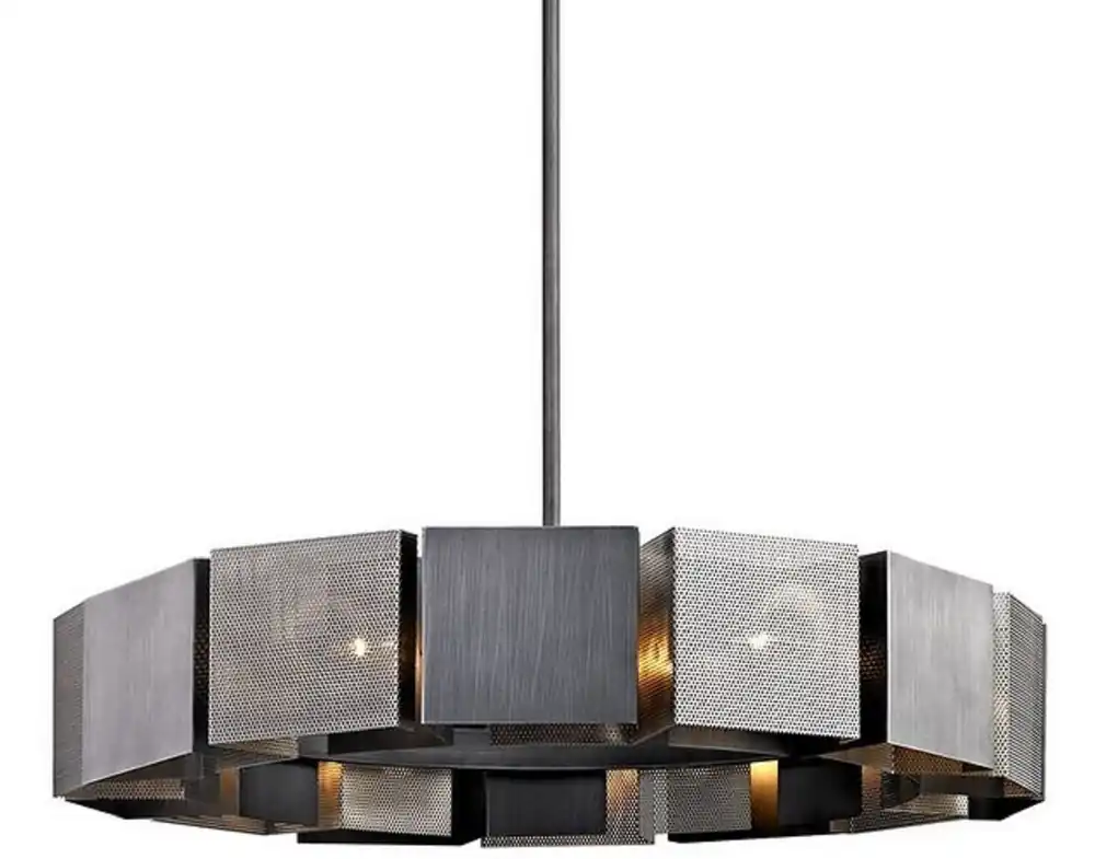 Aktuell Casa Padrino lustre de luxe graphite / argent Ø 92,1 x H. 18,4 cm - Collection de Luxe