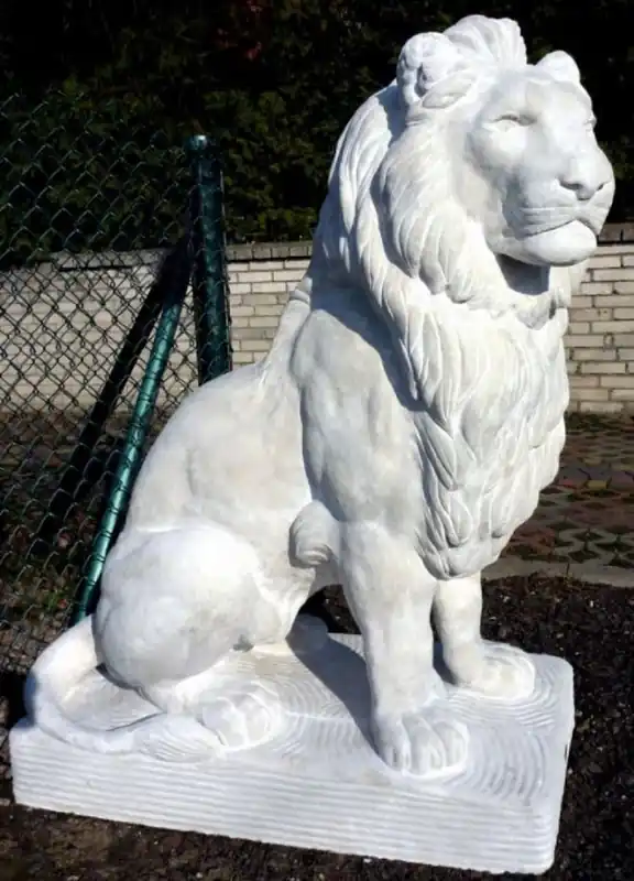 Zertifiziert Casa Padrino sculpture de luxe lion assis 52 x 102 x H. 140 cm - Décoration de Jardin Splendide - Spécial!