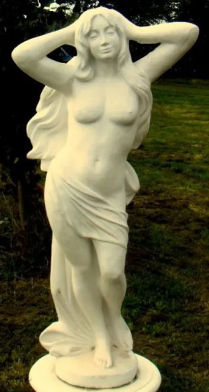 Casa Padrino Sculpture Art Nouveau Vierge 53 x 31 x H. 120 cm - Décoration de Jardin Splendide - Spécial! Neu Im Sortiment