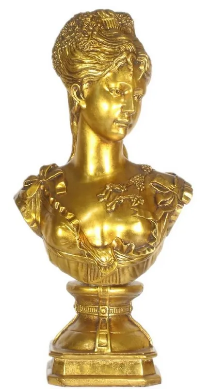 Abverkauf Casa Padrino buste baroque dame or 37 x 22 x H. 70 cm - Figurine Déco de Style Baroque