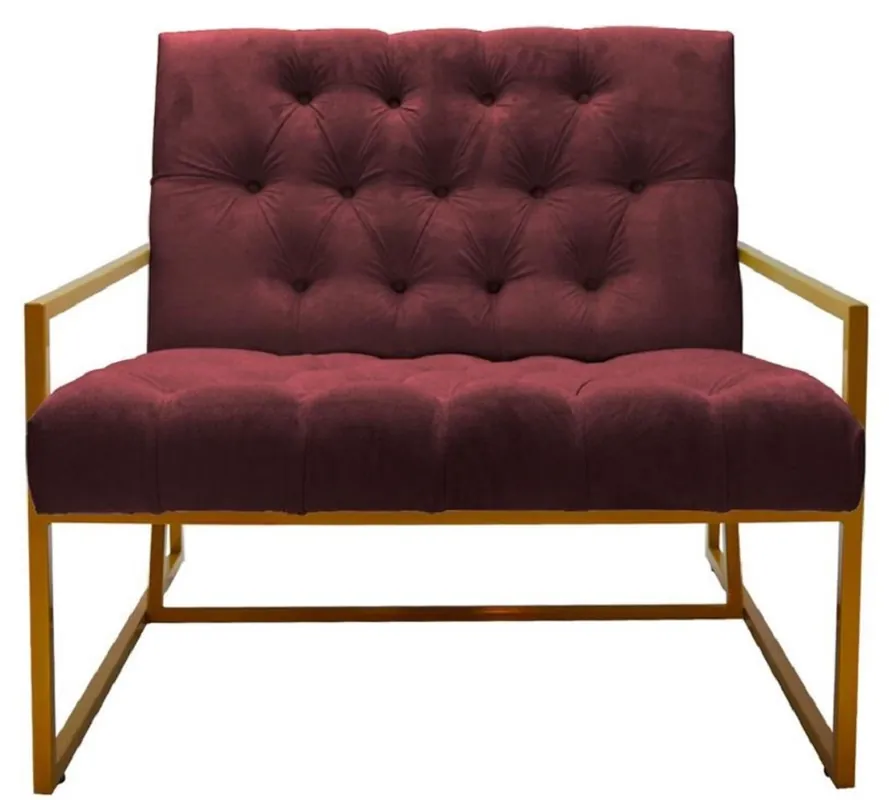 Casa Padrino Fauteuil Chesterfield de Luxe 84 x 87,5 x H. 80 cm - Différentes Couleurs - Mobilier Chesterfield Direktkauf
