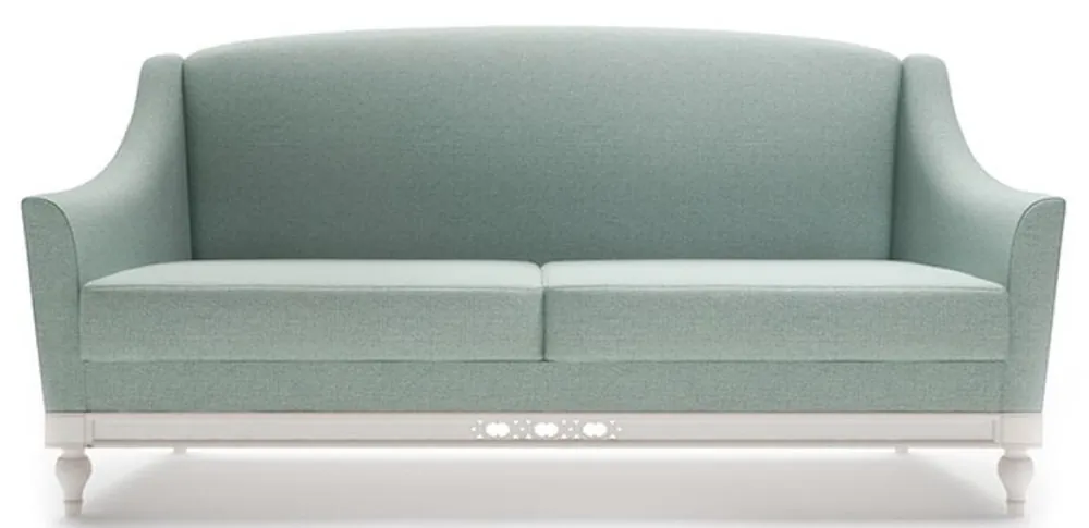 Direkt Vom Hersteller Casa Padrino Canapé 3 Places Art Nouveau de Luxe Vert Menthe / Blanc 185 x 90 x H. 96 cm - Qualité de Luxe