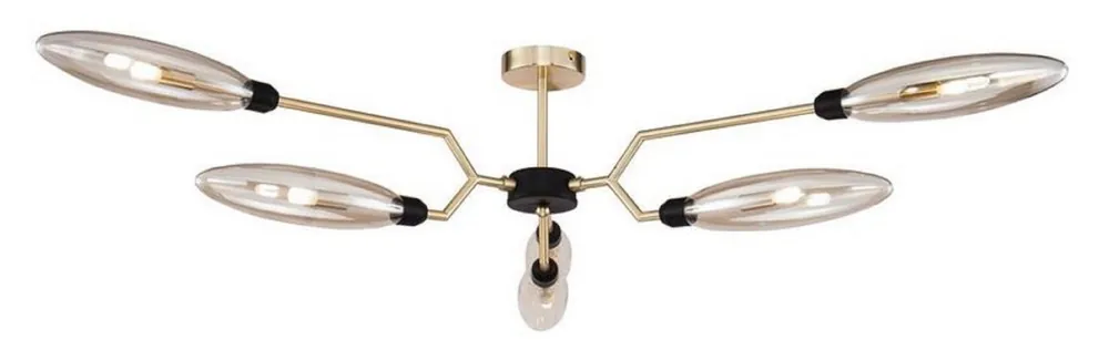 Casa Padrino lampe couverture de luxe or mat / noir Ø 125 x H. 35 cm - Lampe Couverture Moderne Bestpreis
