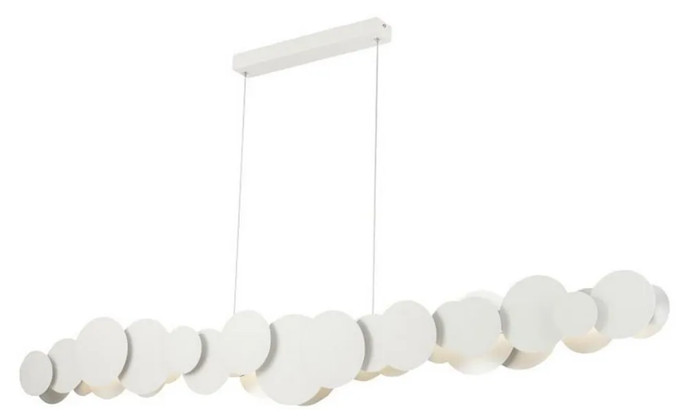 Casa Padrino Lampe Suspendue LED Design Blanc / Argent 150 x 8 x H. 38 cm - Collection de Luxe Sonderangebot
