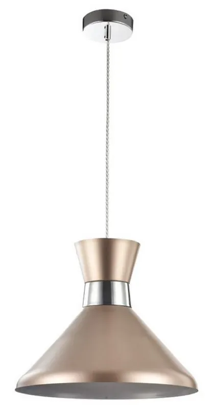 Casa Padrino Lampe Suspendue Champagne / Argent Ø 33,5 cm - Lampe à Hauteur Réglable Markenprodukt