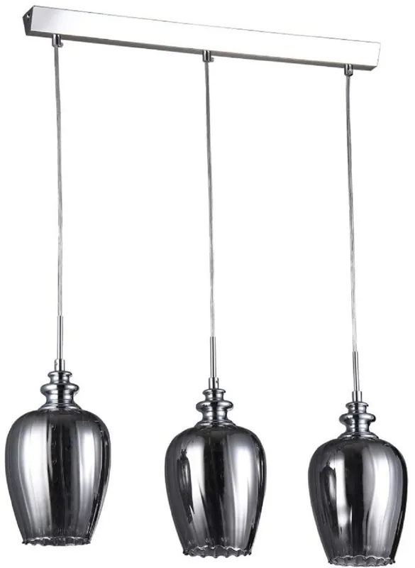 Neu Im Sortiment Casa Padrino lampe suspendue argent / gris 70 x H. 100 cm - Lampe Suspendue avec Magnifiques Suspensions en Cristal