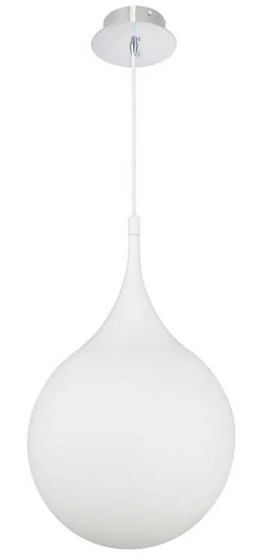 Casa Padrino lampe suspendue LED argent / blanc Ø 30 x H. 150 cm - Lampe Suspendue avec Abat-Jour en Verre Dépoli Jetzt Bestellen