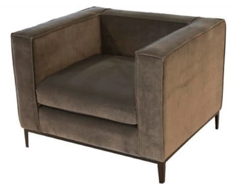 Casa Padrino fauteuil de salon de luxe en velours gris foncé / noir 90 x 75 x H. 66 cm - Meubles de Salon Zertifiziert