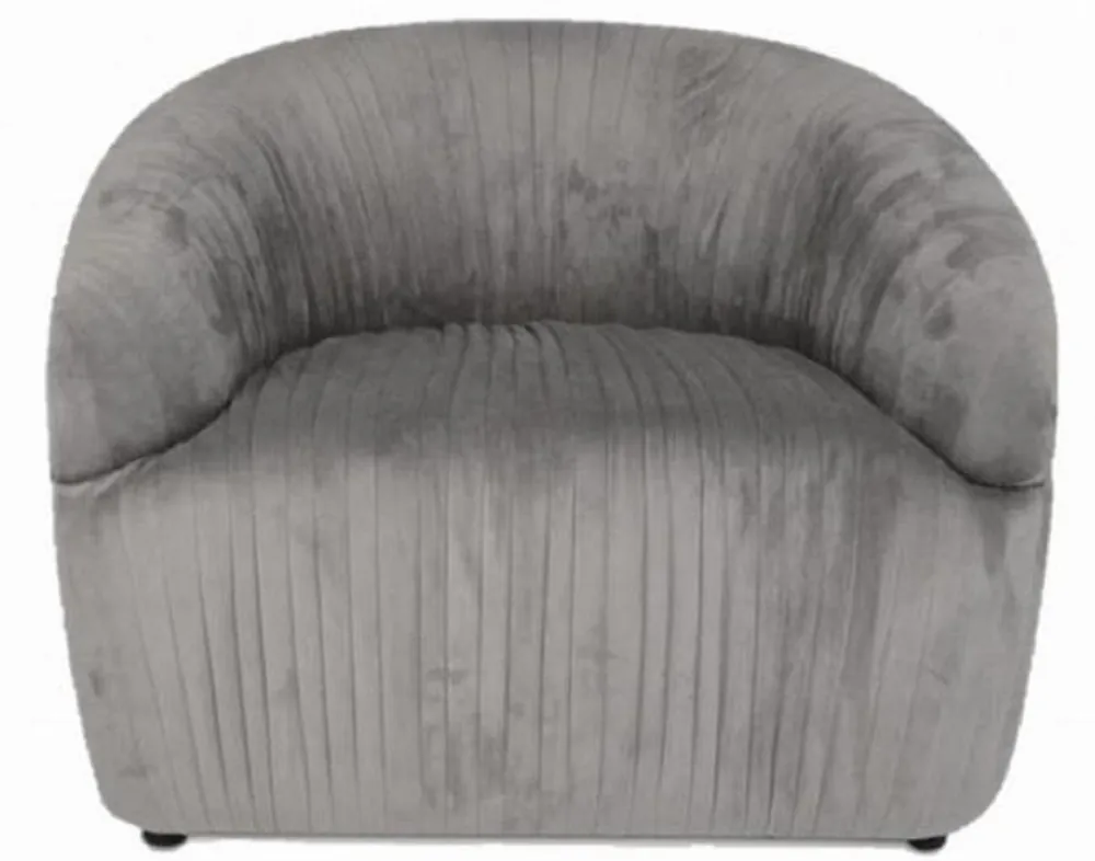 Casa Padrino fauteuil de luxe en velours gris 83 x 83 x H. 66 cm - Meubles de Salon Markenprodukt