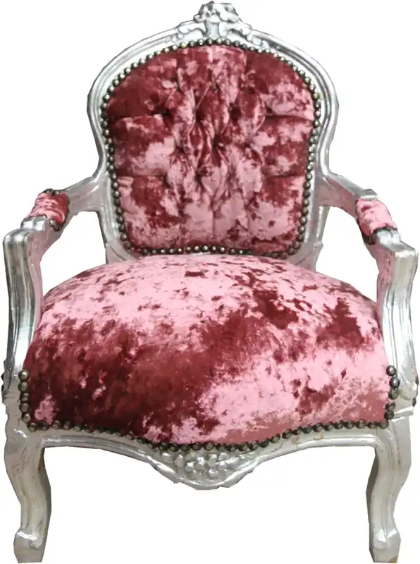 Meistverkauft Casa Padrino chaise enfant baroque velour vieux rose / argent - meubles pour enfants