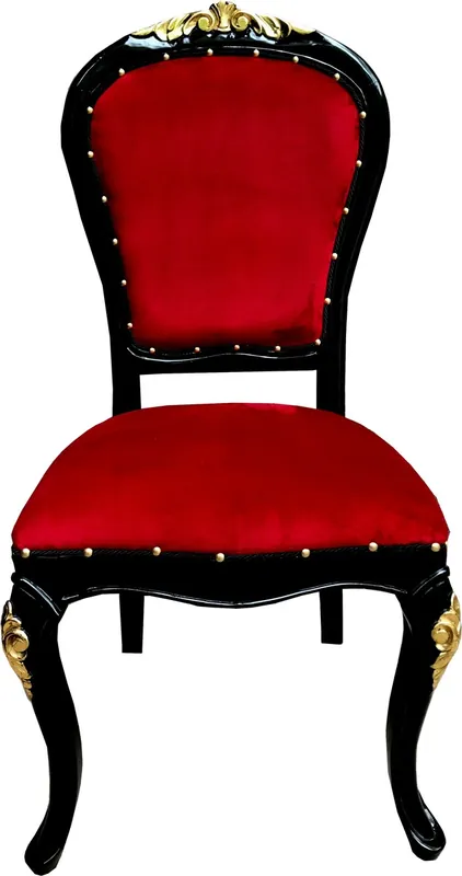 Casa Padrino Baroque Luxury Chair Bordeaux / Black / Gold - Mobilier Hotel de Luxe - Mobilier Baroque Günstig