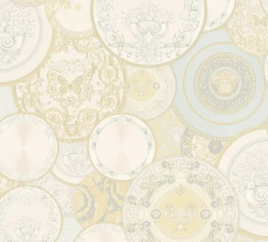 Versace papier peint non tissés baroque designer 349012 Les Etoiles de la Mer 2 beige / crème / blanc - Papier Peint Design - Haute Qualité Günstig