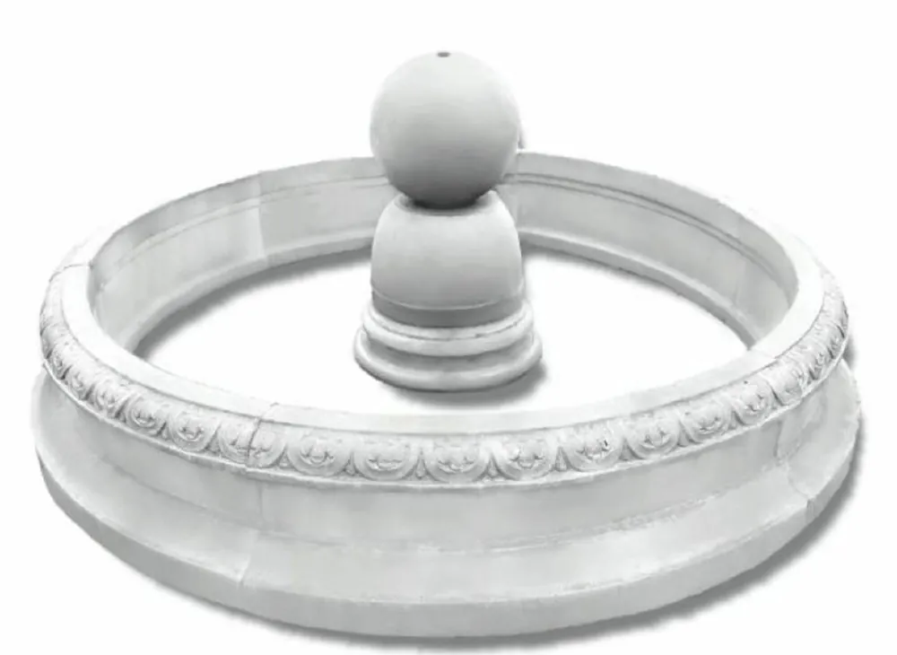 Angebot Casa Padrino Fontaine Baroque Blanc Ø 240 x H. 90 cm - Fontaine de Jardin Ronde de Style Baroque