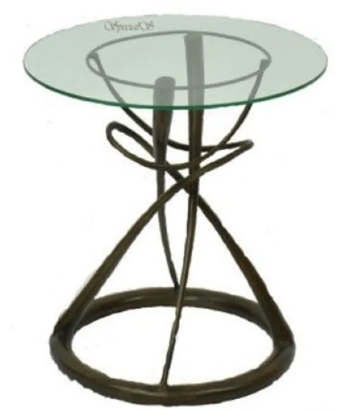 Casa Padrino table à manger design bronze Ø 71 x H. 70 cm - Table de Salle à Manger Ronde avec Plateau en Verre - Qualité de Luxe Online Kaufen