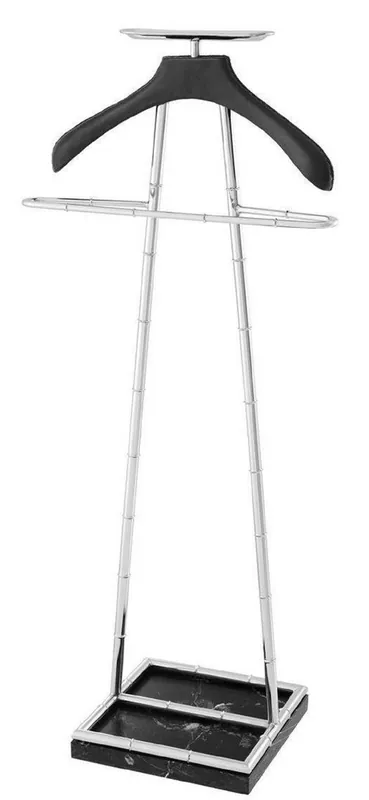 Preisknaller Casa Padrino serviteur muet de luxe argent / noir 50,5 x 31 x H. 117 cm - Portemanteau Costume Stand Muet Serviteur Gentilhomme - Accessoires de Luxe