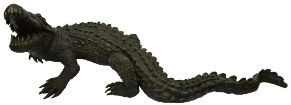 Sonderangebot Casa Padrino figure de bronze de luxe crocodile bronze 180 x 90 x H. 65 cm - Sculpture en Bronze de Luxe - Figurine Déco - Qualité de Luxe