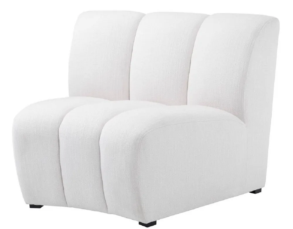 Casa Padrino canapé de luxe blanc / noir 109 x 95 x H. 83,5 cm - Canapé de Salon de Luxe Incurvé et Extensible Heißes Angebot