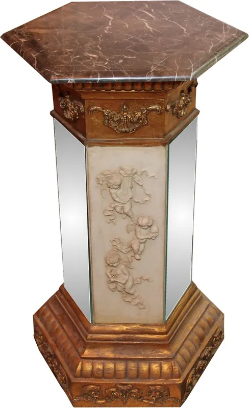 Garantierte Lieferung Casa Padrino Pilier Baroque Or Antique / Brun 84 x 51 cm - Pilier Style Antique - Édition Limitée