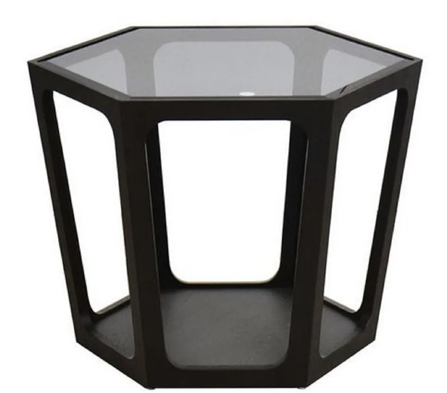 Meistverkauft Casa Padrino table basse de luxe noir 70 x 61 x H. 44 cm - Table de Salon avec Plateau en Verre Teinté Noir - Meubles de Salon - Meubles de Luxe
