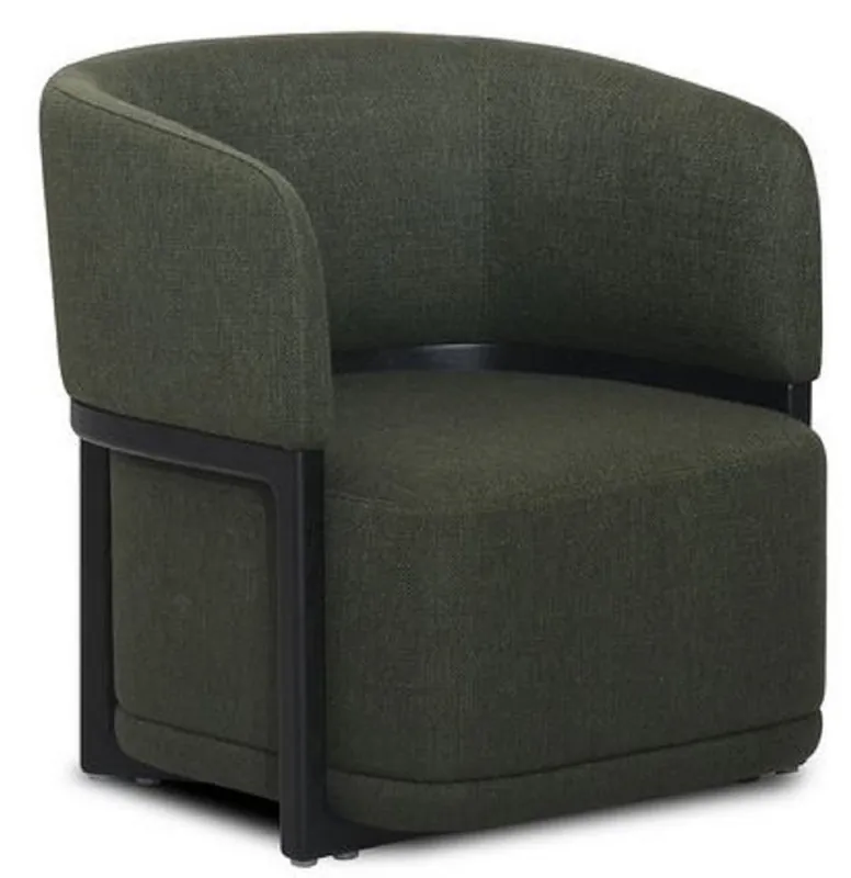 Knallerangebot Casa Padrino fauteuil de salon de luxe vert foncé / noir 66 x 65 x H. 69 cm - Meubles de Salon - Qualité de Luxe