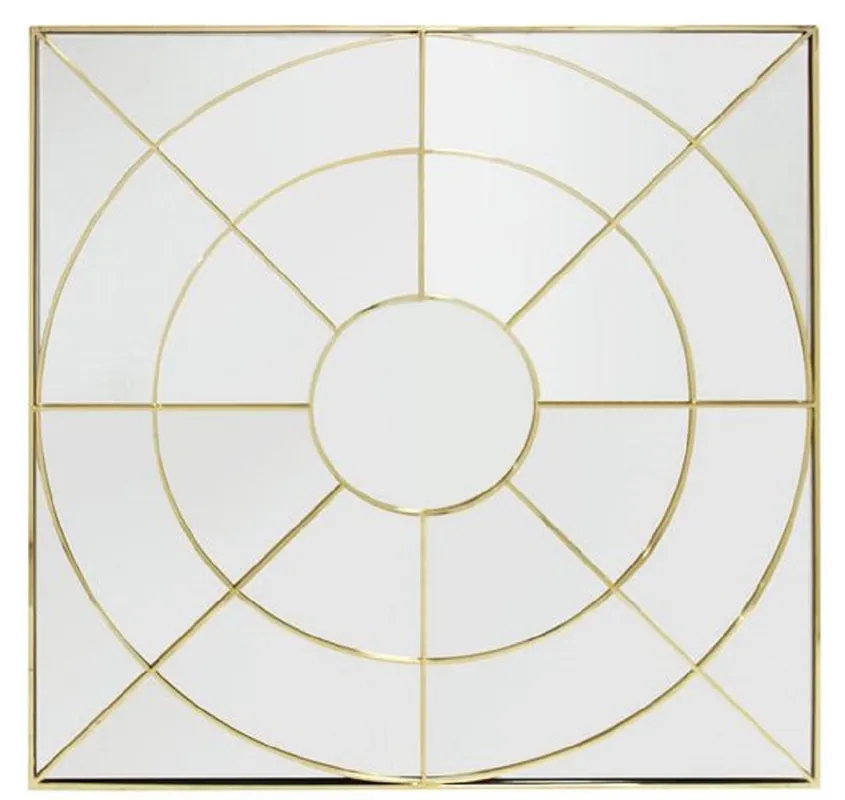 Casa Padrino miroir mural de luxe or 102 x H. 102 cm - Miroir en Acier Inoxydable - Mobilier de Luxe Garantierte Lieferung