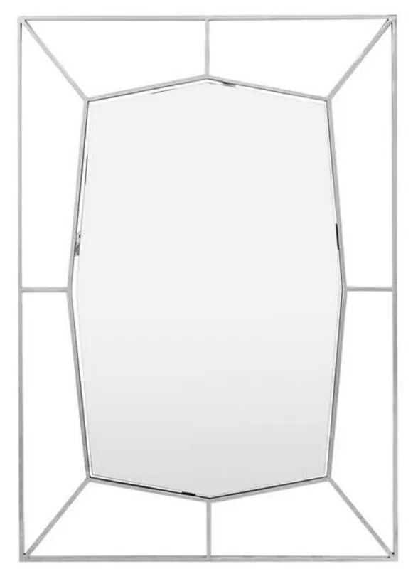 Casa Padrino miroir mural design argent 67 x H. 100 cm - Miroir en Acier Inoxydable - Accessoires de Décoration de Luxe Sichere Zahlung