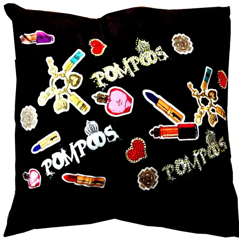 Harald Glööckler Designer Coussin Pompöös de Casa Padrino Rouge à lèvres avec strass - Art Collection - Super-Preis